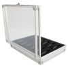 12 Grids Aluminum Watch Display Storage Box Rectangular Suede Side
