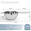 1000ML Double Boiler Pot with 2200ML Stainless Steel Pot and