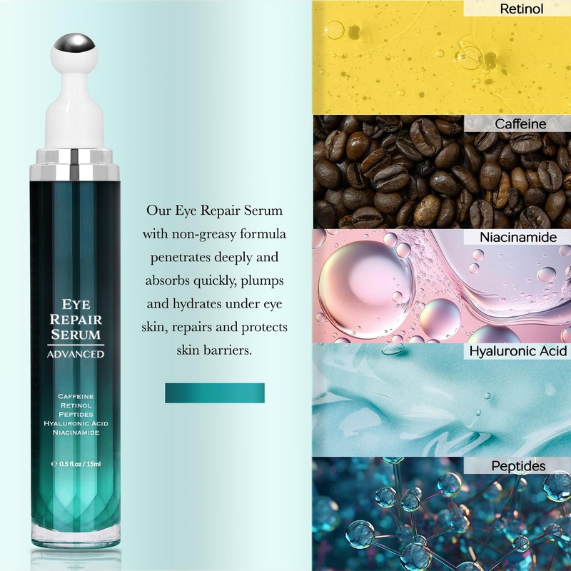 Under Eye Cream for Dark Circles and Puffiness, Eye Serum