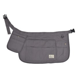 Nanxson Unisex Tool Apron Canvas Apron Garden Apron Short Storage Belt Buckle Adjustable CFG003, gray