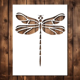 Dragonfly Stencil Template - Reusable Dragonfly Stencils for Painting on Wood, Glass, Wall Rock, Walls, Canvas, Glassware, Spray Painting, Airbrushing, Crafts (5x6)
