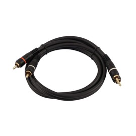 OMNITRONIC RCA Cable 2 x 2 0.9 m Stereo Audio Cable with RCA Plugs