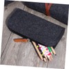 Gadpiparty 3Pcs Dark Grey Felt Makeup Bag Versatile Zipper Cosmetic