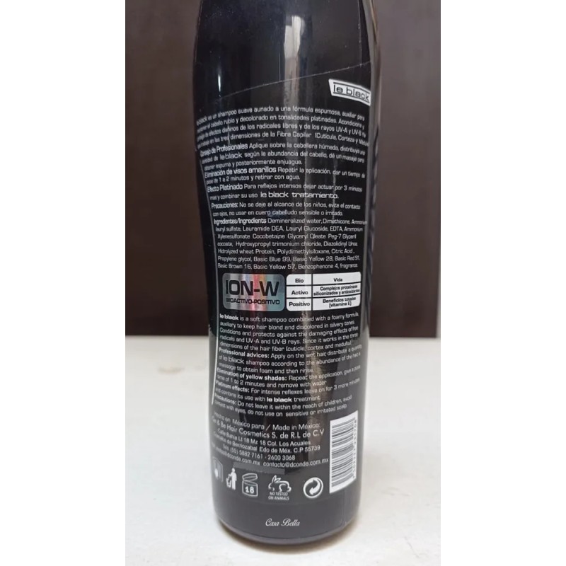 D' Conde Shampoo Matizador Negro Le Black 500ml