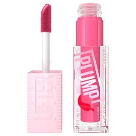 Maybelline Gloss rellenador de labios, Lifter Plump, tono Pink Sting 003, 5.4 ml - Brillo labial voluminizador, volumen instantáneo y duradero, fórmula picante