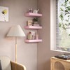 PopiShelves Small Pink Floating Shelves for Wall - 12 x