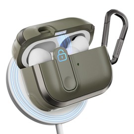 MAGEASY Design for AirPods Pro 2nd Generation Case Cover - Rugged AirPods Pro Case with Lock | Supports Wireless & Wired Charging | Includes Carabiner - Odyssey