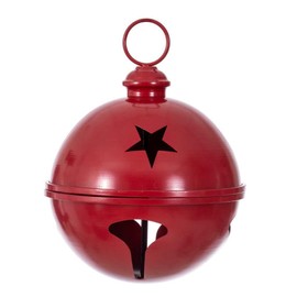 Vickerman 739174-10" Red Iron Bell Christmas Tree Ornament (RAA231003)