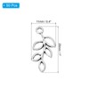 [PATIKIL] Leaf Pendants 50pcs Metal Tree Leaf Beads for Jewelry