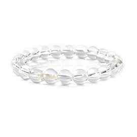 AD Beads Natural Gemstone Round Beads Stretch Bracelet Healing Reiki 10mm (Clear Quartz)