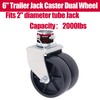 NBJINGYI 6" 2000lbs Dual Trailer Swirl Jack Caster Wheel With