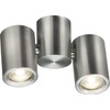 Knightsbridge Dee Twin Surface Adjustable Brushed Chrome Spotlight