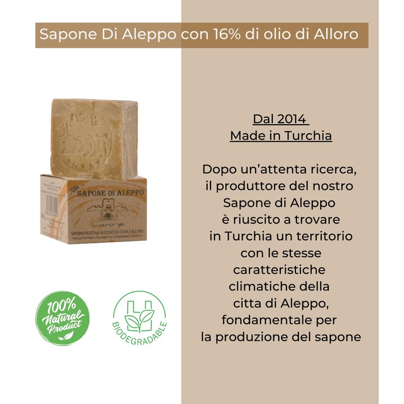 Carone Aleppo Soap 16% Laurel Oil - 200 g