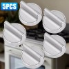 W10594481 5 Pcs W10594481 Stove Knobs Replacements Stainless Steel for