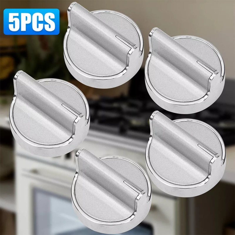 W10594481 5 Pcs W10594481 Stove Knobs Replacements Stainless Steel for