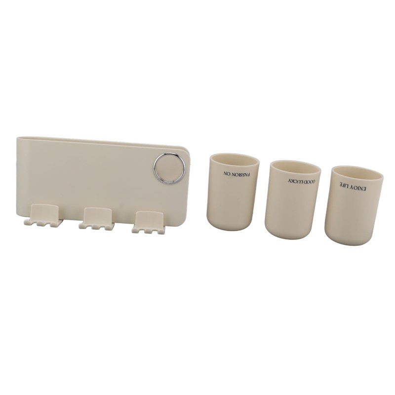 Toothbrush Holder Wall Mounted Multi Functional Toothbrush Toothpaste Dispenser for