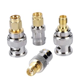 SUNGOOYUE Adaptador BNC Macho, 4PCS Conector de Antena Coaxial BNC Macho Hembra a SMA Macho Hembra Conector Coaxial Cambiadores de Género Adaptadores de Cable de Computadora