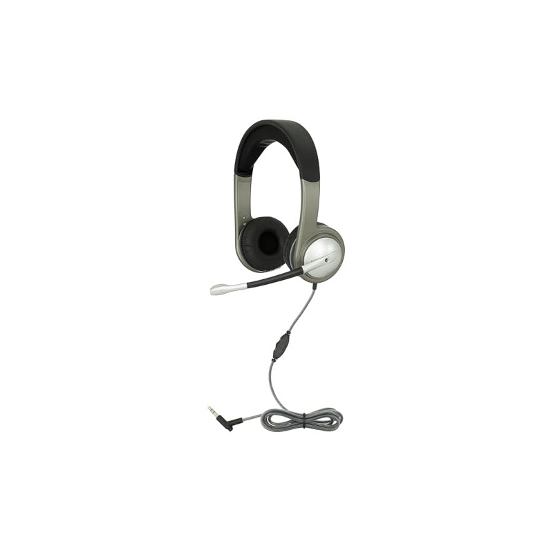 Egghead® Deluxe Multimedia Headset with Leatherette Ear Cushions, Adjustable Padded