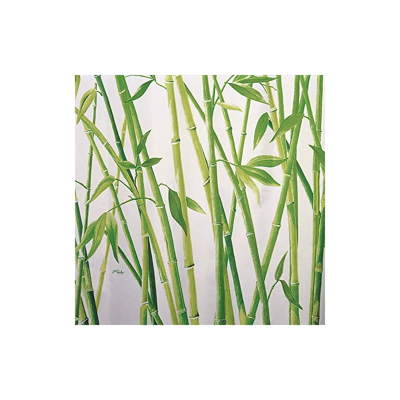 Spirella Anti-Mould Shower Curtain – Anti-Bacterial, Washable, Waterproof, Polyester, Bamboo,