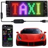Mini Scrolling LED Car Sign,Bluetooth USB 5V Flexible Panel 7''x3''