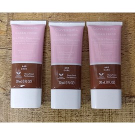 COVERGIRL 3 PACK -Covergirl, Clean Fresh Skin Milk Foundation, Dark Color 640 (1 fl. oz.)