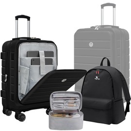 KEYTANG Classic KT777-20KPLUS2-BK-327, Black, Carry on-3 Pieces
