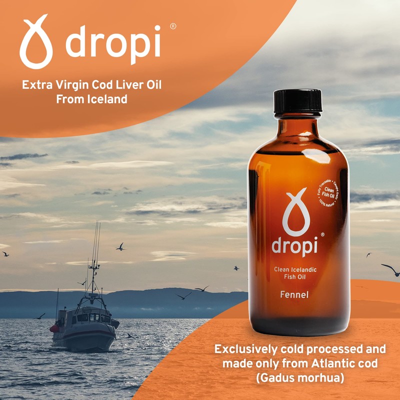 Dropi Clean Icelandic Fish Oil - 170ml (Fennel)