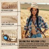 Straw Cowboy Hat Western Cowgirl Hat with Four Decorative Bands,