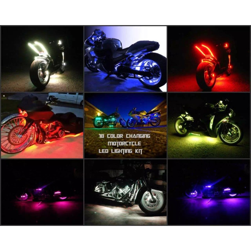 Unbranded Bluetooth LED Motorcycle Underglow Accent Light For Harley Davidson