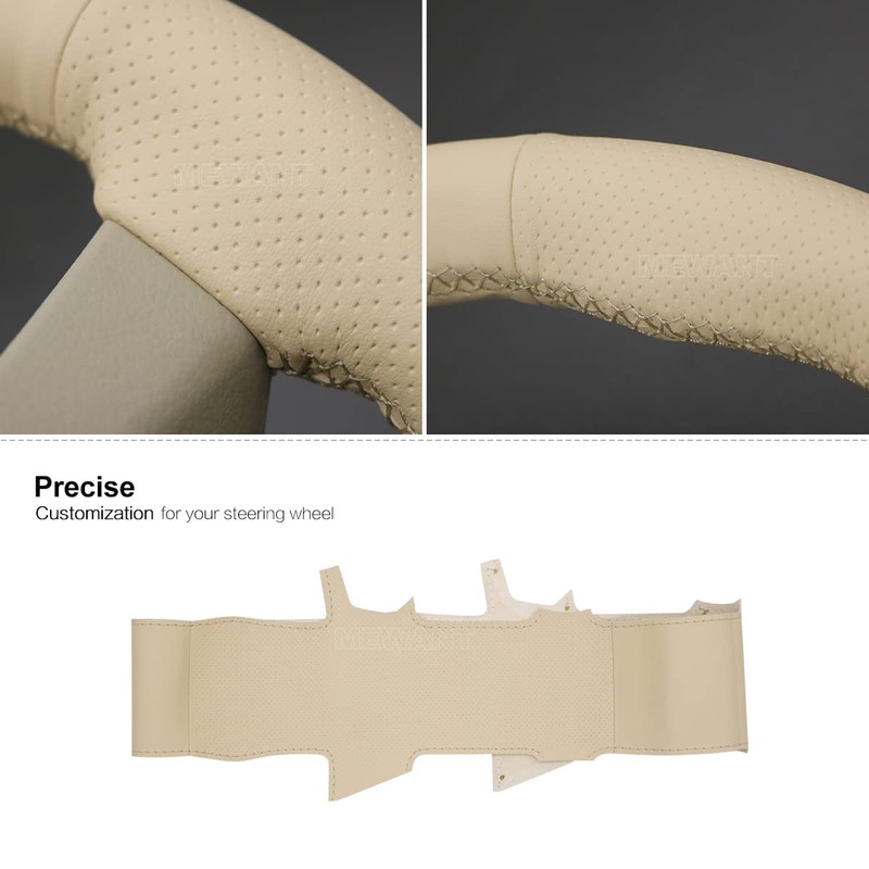 MEWANT Steering Wheel Cover for Toyota Sienna 2011-2014 Hand-Stitched Steering