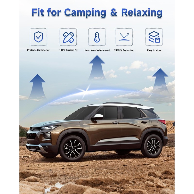 6PCS Window Shades for Chevrole Trailblazer(2021-2025) Accessories – Full Coverage