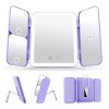 Sejoy Tri-fold LED Makeup Mirror Magnifying Touch Rechargeable Travel Pocket