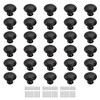 MARSTREE 10PCS 1-1/5 inch Matte Black Cabinet Knobs Round Drawer
