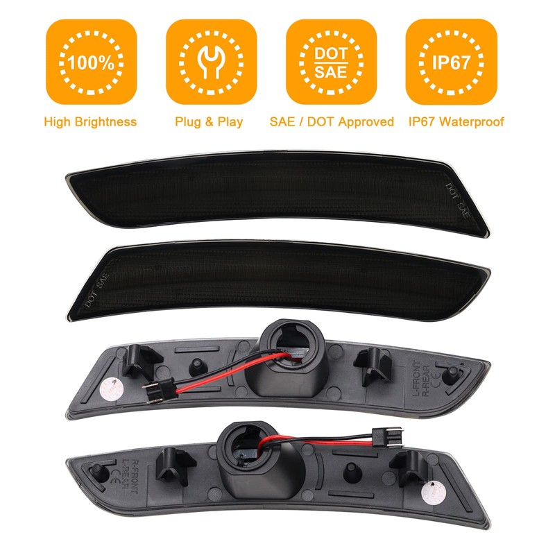 Aexploer LED Side Marker Lights Kits Compatible with Camaro 2016-2023,