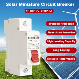 Jadeshay DC Miniature Circuit Breaker 50A 250V 1P Miniature Circuit Breaker Solar Mini Circuit Breaker DC Isolator Overload Circuit Breaker for PV System