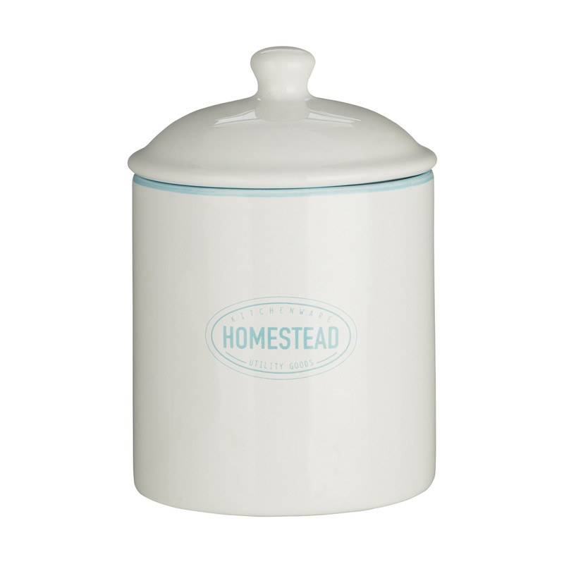 Premier Housewares Homestead Tea Canister, 570 ml - White