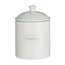 Premier Housewares Homestead Tea Canister, 570 ml - White