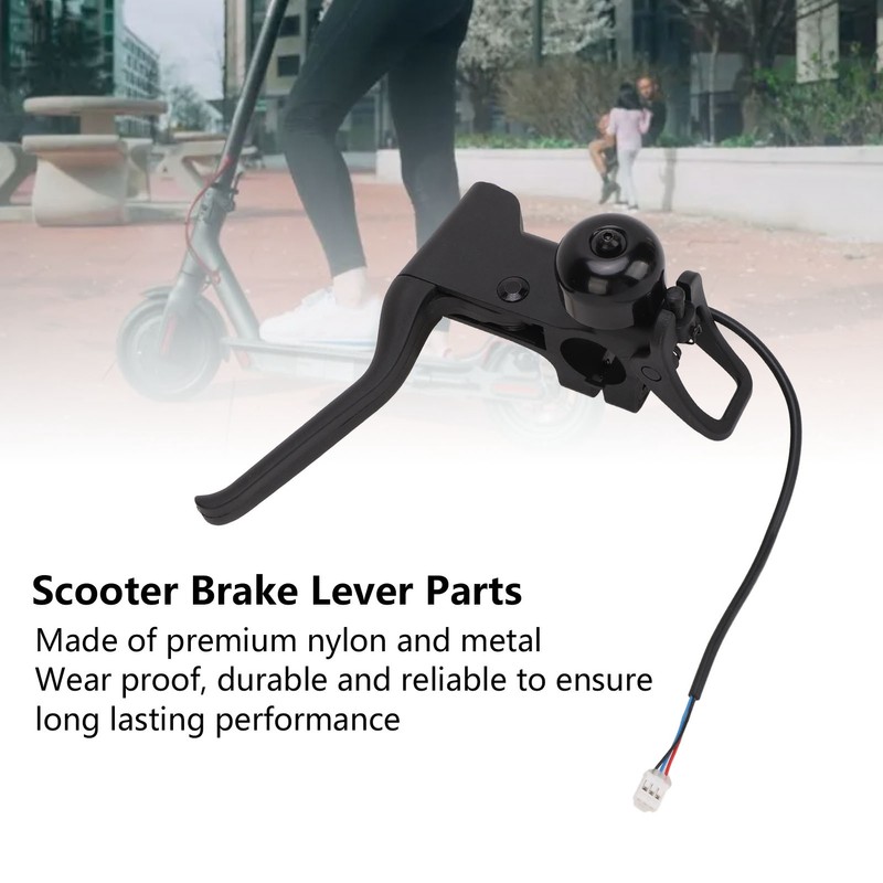 Electric Scooter Brake Lever with Bell Nylon Metal Scooter Left