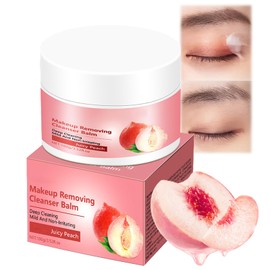 Peachy Clean Makeup Melter & Cleansing Balm, Facial Cleanser for Sensitive Skin, Oil-Free Hydrating Formula with Vitamin E, Refreshing and Gentle for Clear, Clean Skin