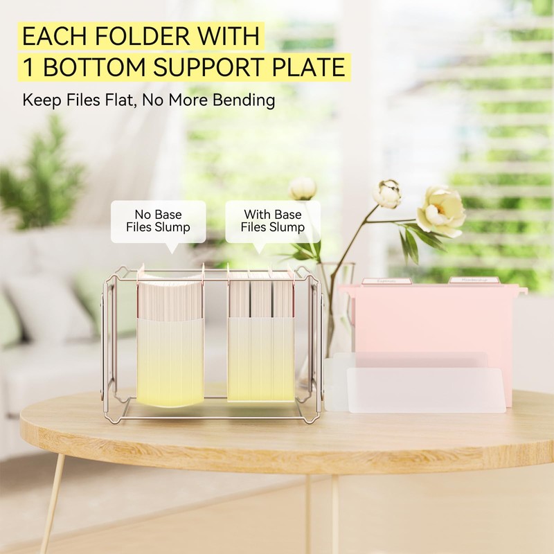 ThinkTex Extra Capacity Plastic Hanging File Folders, 4.72 Inch 4