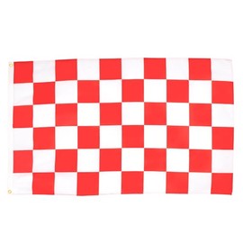 AZ FLAG - Flagge Zielflagge Rotes Und Weisses - 250x150 cm - Rennflagge Große Fahne 100% Polyester mit Messing-Ösen - 300g