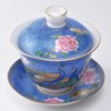 Tenka Tea Ceremony, Gold Painted Enamel Lid Bowl, 6.3 fl