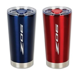 HEM HIGH-END MOTORSPORTS C8 Corvette Z06 Stainless Steel Travel Tumbler, 20 oz, Blue and Red, 2-Pack