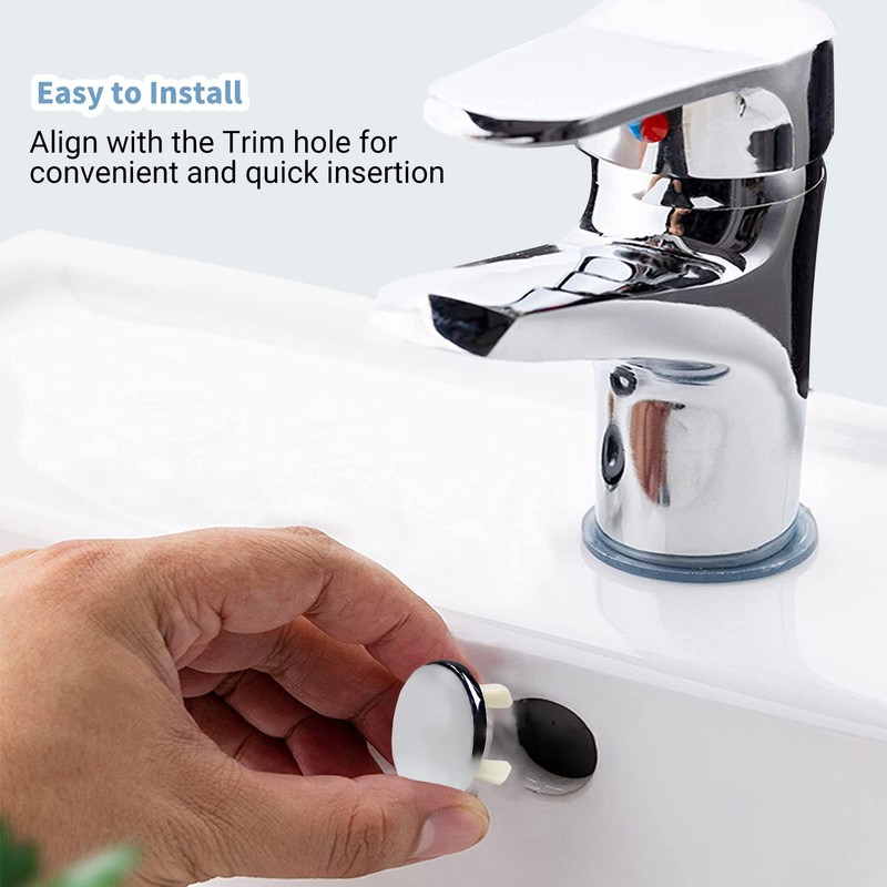 MroMax 6 Pcs Bathroom Kitchen Sink Overflow Covers Single Layer