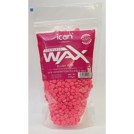 Ican London Professional Hard Wax Beads,Stripless Depilatory Waxing Pellets Solid Beans No Strip Needed, Pain Free Hair Removal Wax For Full Body (Blush Pink, 250g)