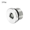 PATIKIL 9/16-18UNF Internal Hex Head Pipe Fitting Plug, 3 Pack