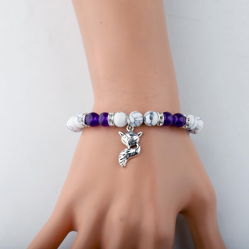 Fox Bracelet Fox Lover Gift Fox Jewelry Fox Bead Bracelet