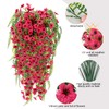 katflyee Artificial Hanging Flowers Plants for Outdoors, 3pcs UV &