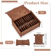 BENECREAT Wooden Bobbins Sewing Threads Kit, Embroidery Floss Organizer Box