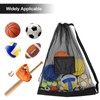 SUPVOX Portable Mesh Ball Bag for Sports: Large Capacity Drawstring